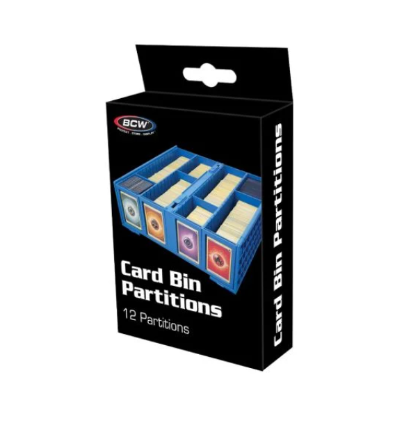 BCW Collectible Card Bin Partitions 12 Pack- 4 Colors Options