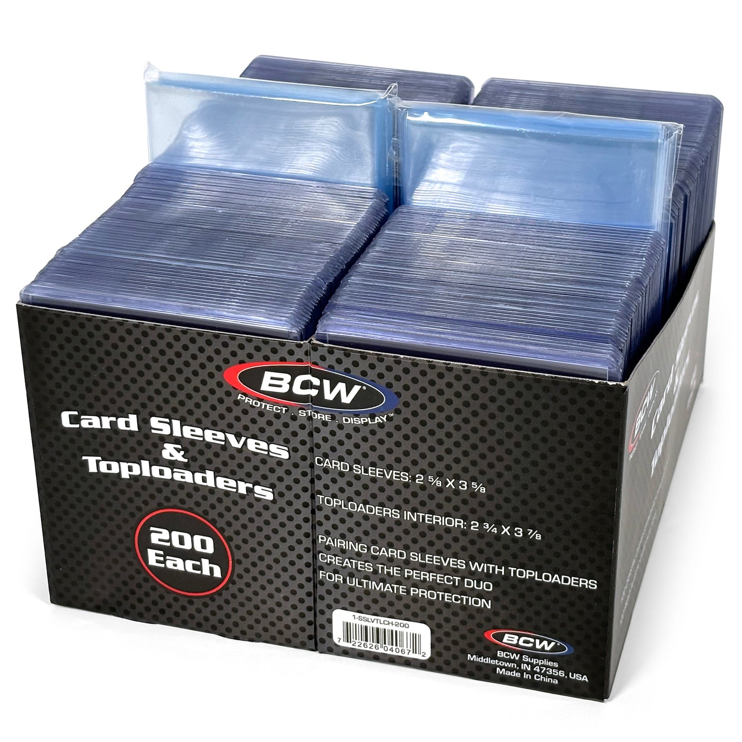 BCW Card Sleeve and Toploader Combo Pack 200 Count