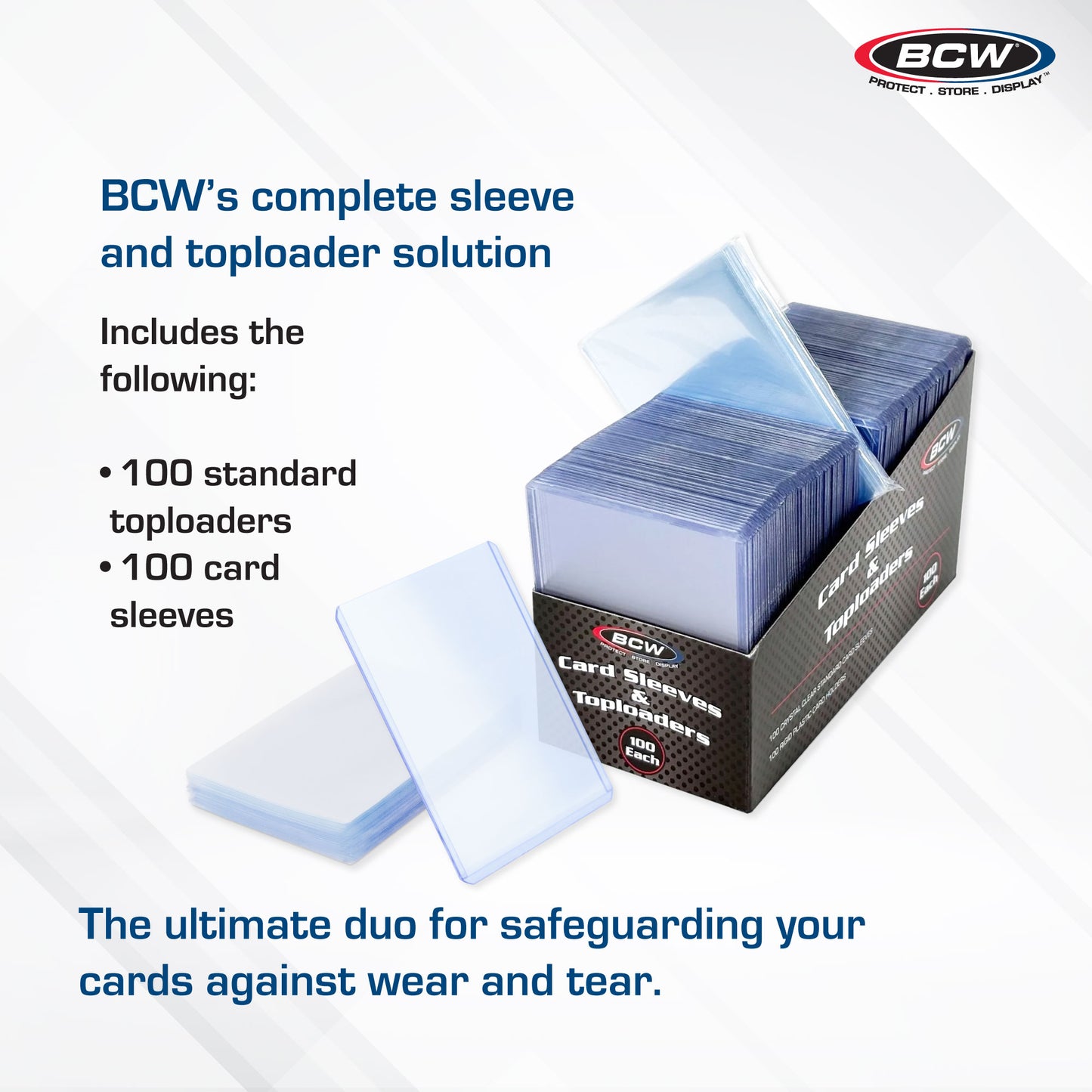 BCW Card Sleeve and Toploader Combo Pack 100 Count