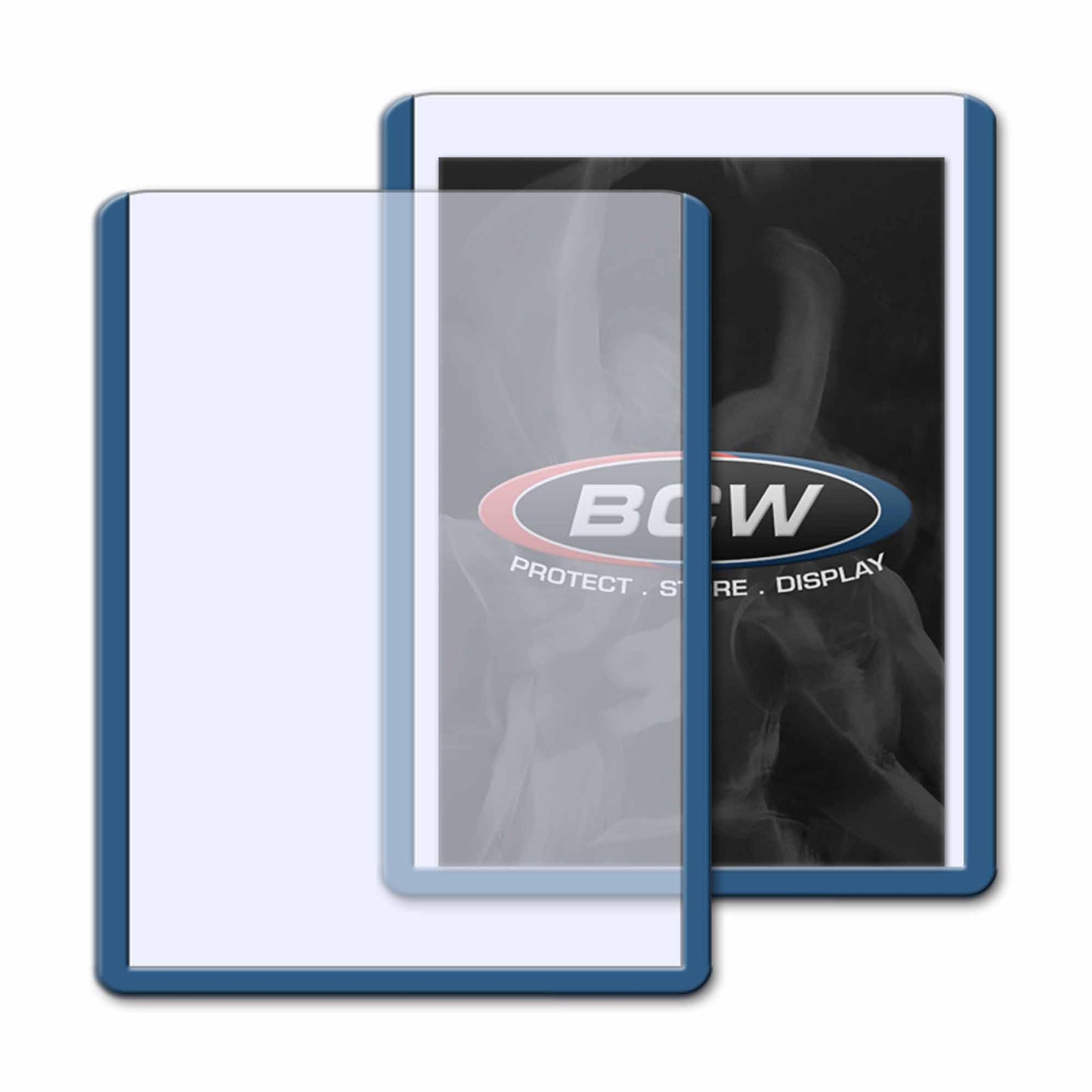 BCW Standard 3x4 Topload Card Holder - Blue Border