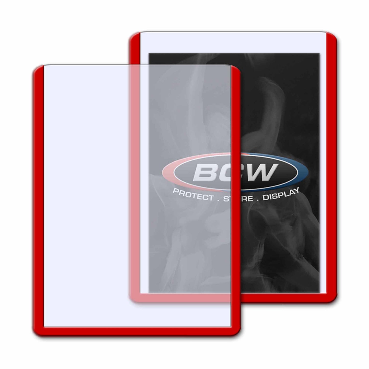 BCW Standard 3x4 Topload Card Holder - Red Border