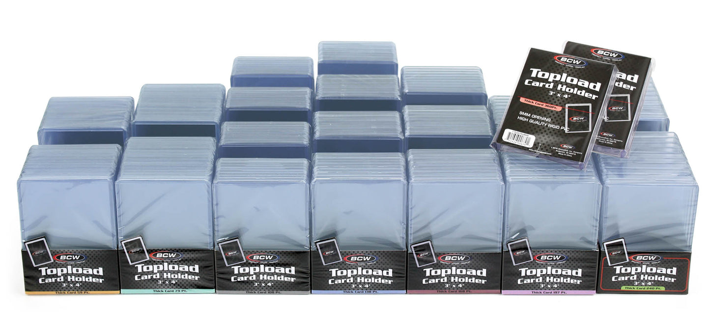 Mixed Case of Thick Card Topload Holders- BCW