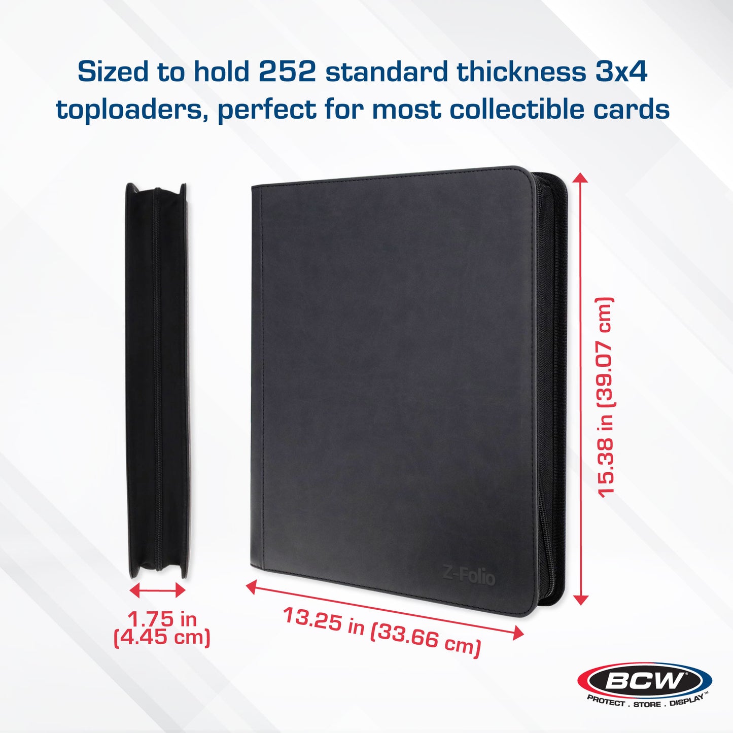 BCW Z-Folio 9-Pocket LX Album - Toploaders - Black