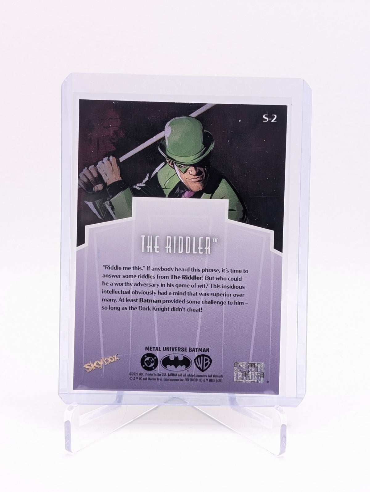 2025 Skybox Metal Universe Batman #S-2 THE RIDDLER Spotlight Refractor BC0325