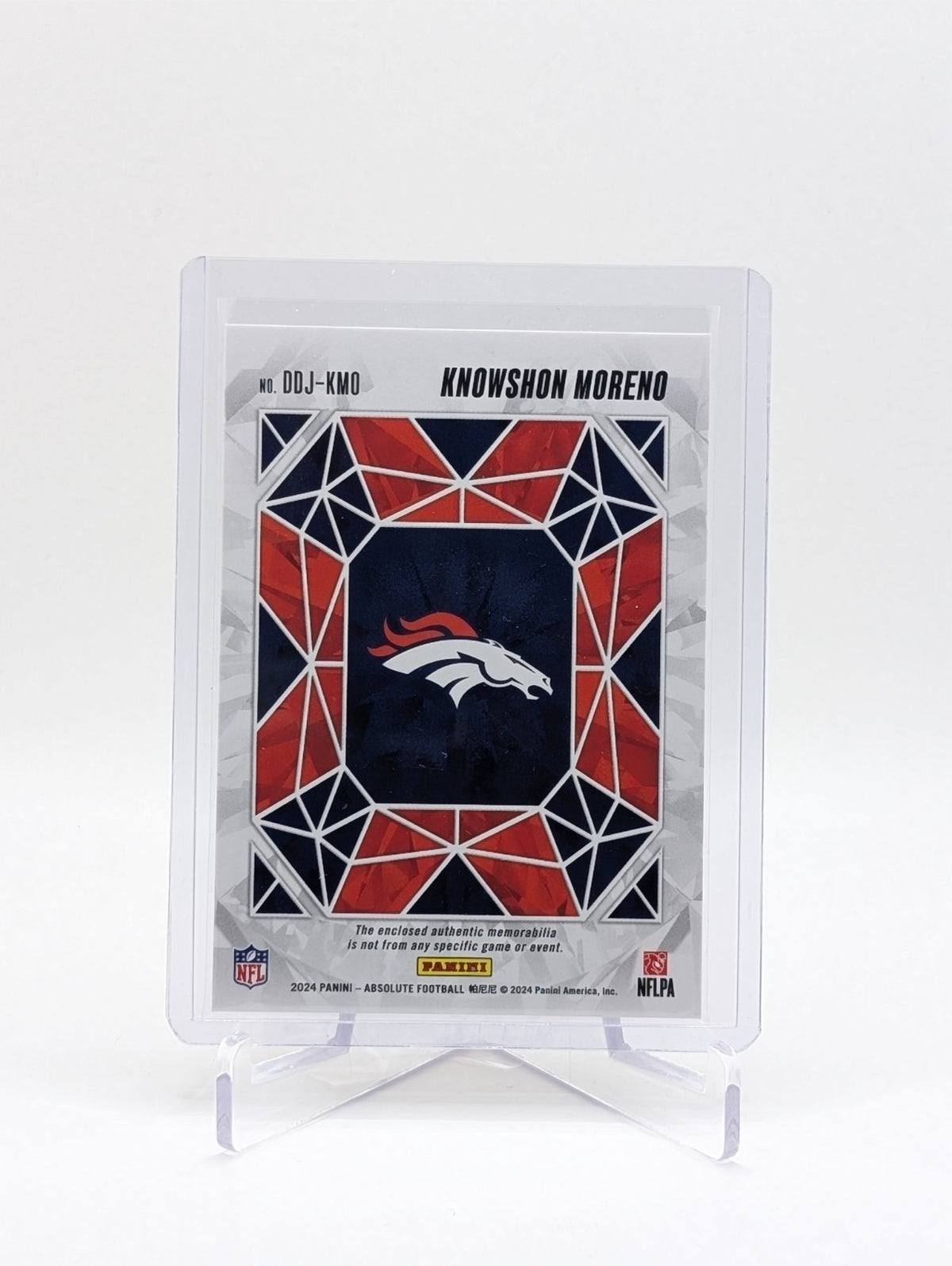 2024 Panini Absolute Knowshon Moreno #DDJ-KMO Draft Diamonds Patch card BC0226