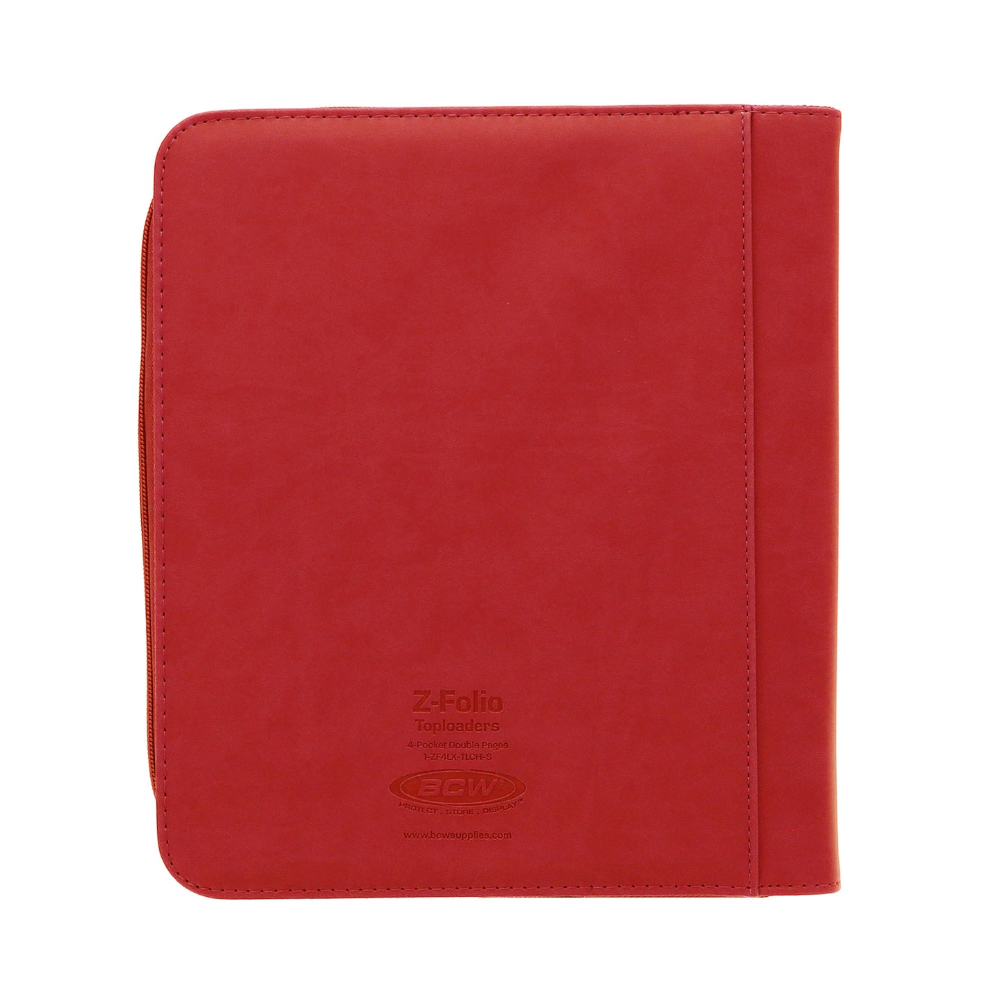 BCW Z-Folio 4-Pocket LX Album - Toploaders - Red