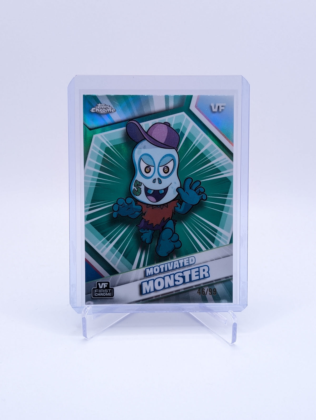 2026 Topps Chrome Veefriends Motivated Monster TRUE GREEN 67/99