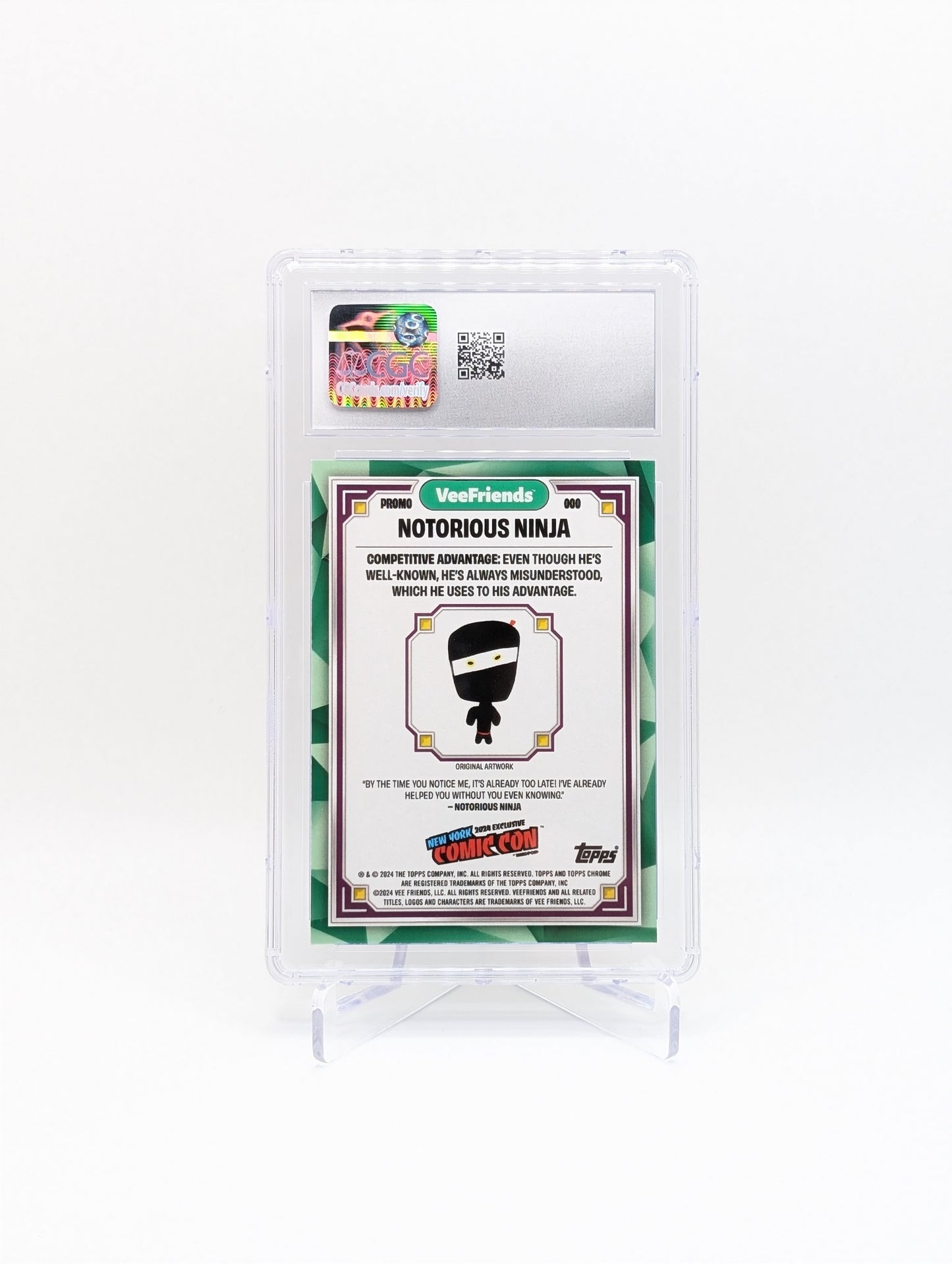 2024 Topps Chrome Veefriends Notorious Ninja NYCC Exclusive CGC 9.5
