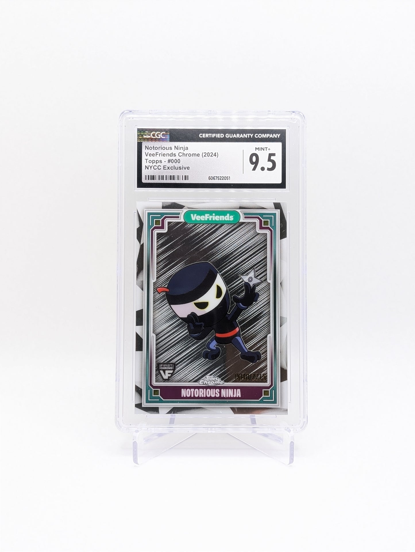 2024 Topps Chrome Veefriends Notorious Ninja NYCC Exclusive CGC 9.5