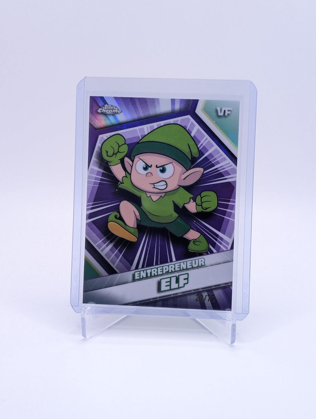 2026 Topps Chrome Veefriends Entrepreneur Elf TRUE PURPLE 20/75 BC0226