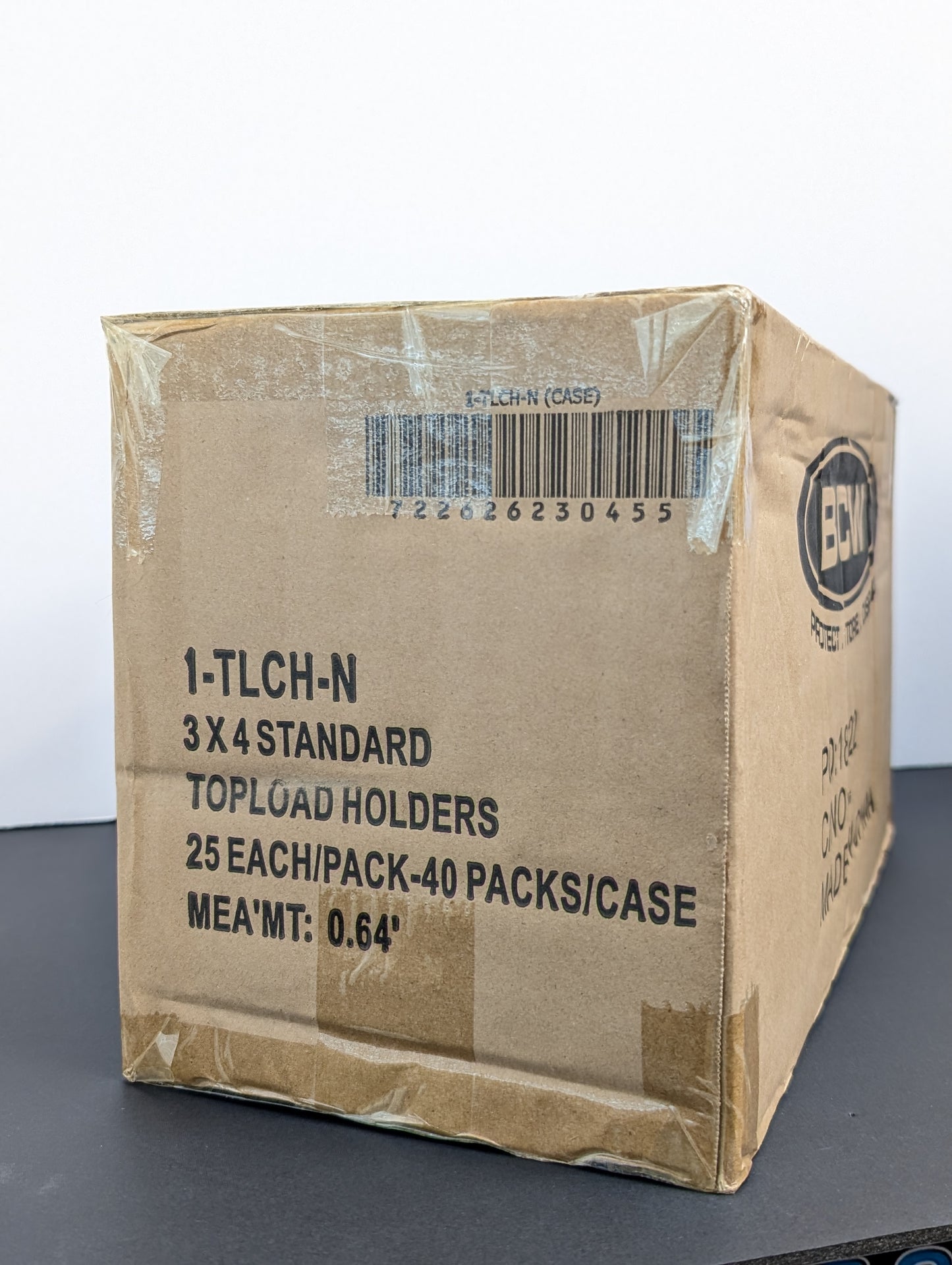 BCW 3X4 Standard Top Loaders Case (1000ct)