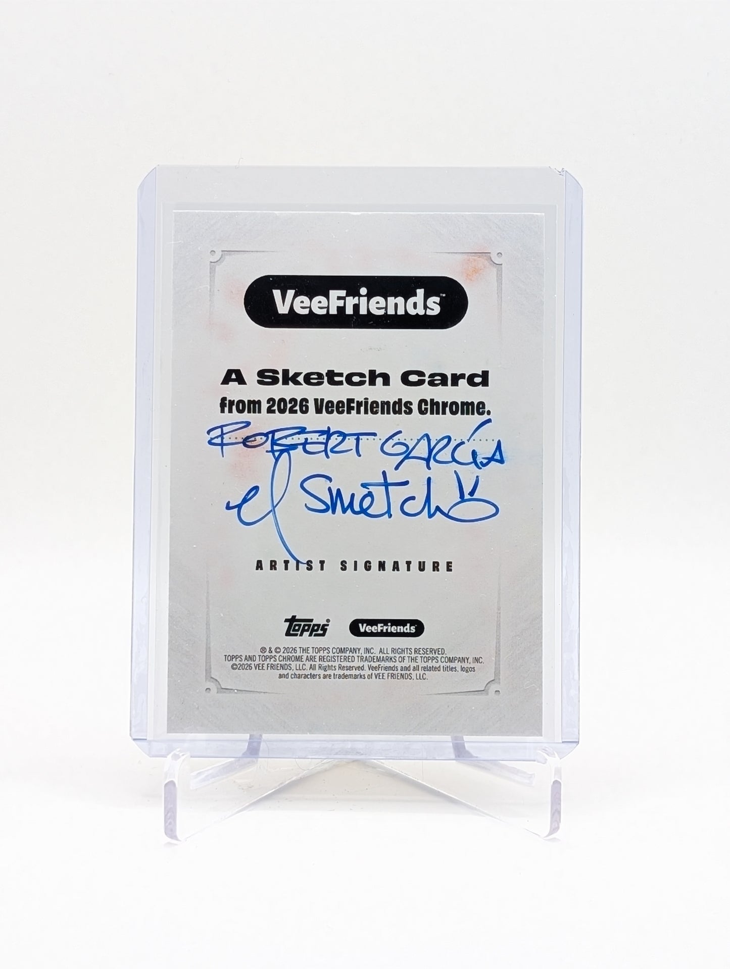 2026 Topps Chrome Veefriends Slay N' Slug Artist Sketch by Robert Garcia " El Smetcho "