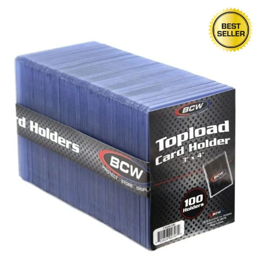 BCW Standard Toploader Card Holder 3x4 (100CT)