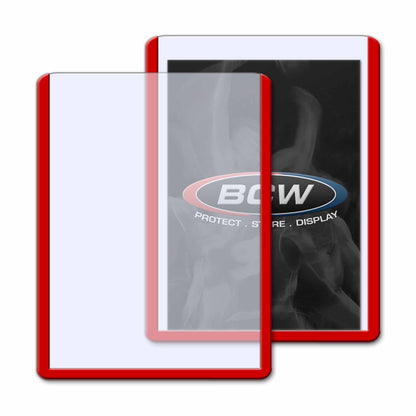 BCW Standard Toploader Card Holder 3x4 - Red Border