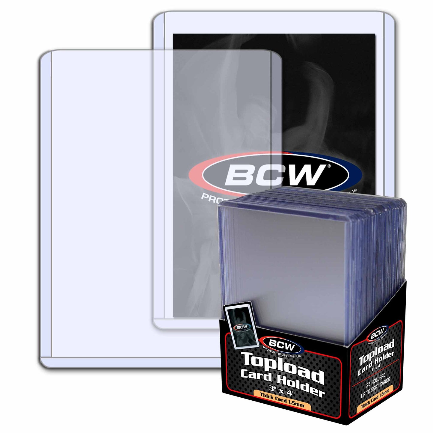 BCW Thick Toploader Card Holder 3x4 - 59 PT.