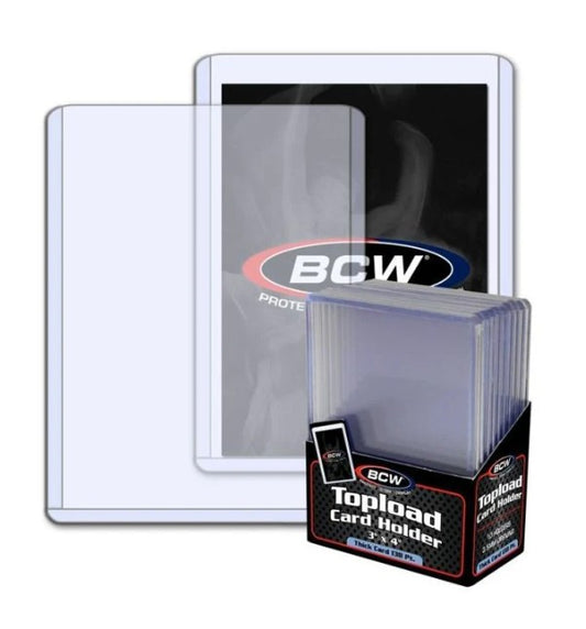 BCW Thick Toploader Card Holder 3x4 - 138 PT.