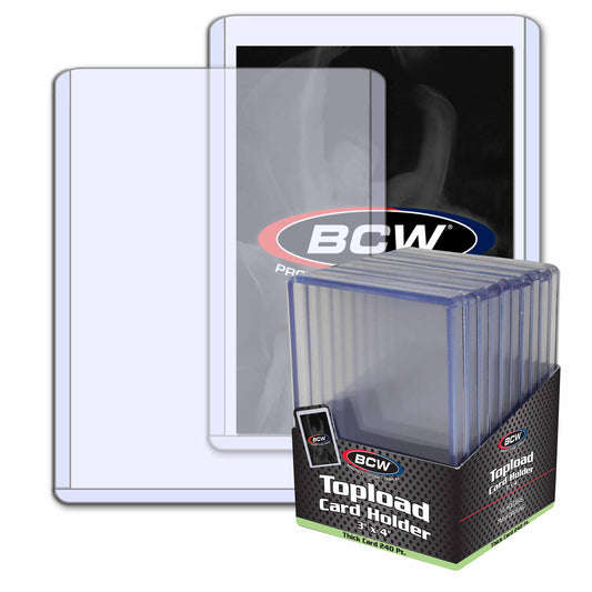 BCW Thick Toploader Card Holder 3x4 - 240 PT.