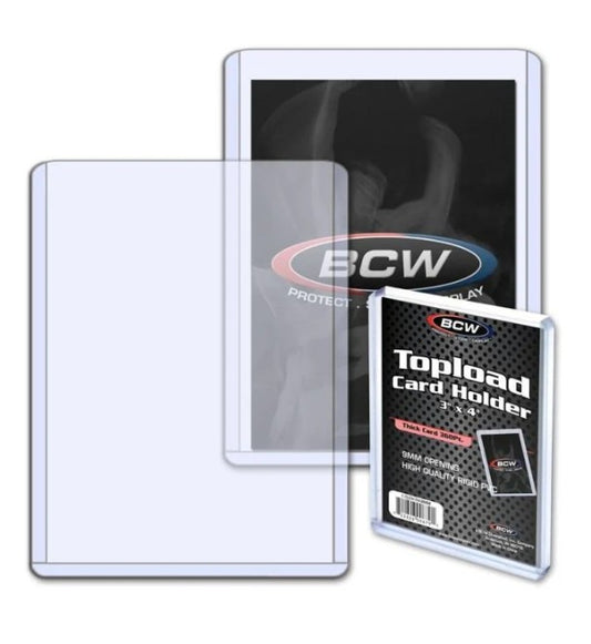 BCW Thick Toploader Card Holder 3x4 - 360 PT.