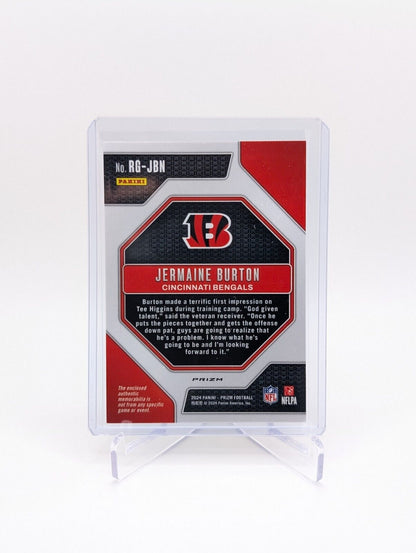 2024 Panini Prizm - Jermaine Burton RC Rookie Gear Silver Prizm Patch Bengals