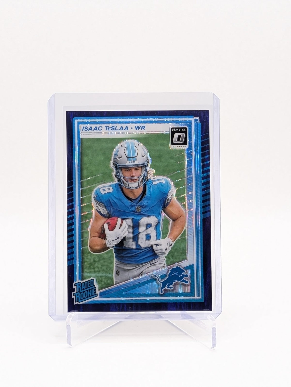 2025 Panini Donruss Optic Isaac Teslaa Rated Rookie Purple Shock #219 BC0124