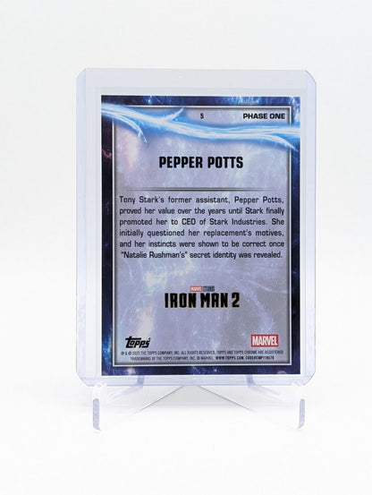 2025 Topps Chrome Marvel Studios Pepper Potts #5 Green Refractor 166/199 BC0124