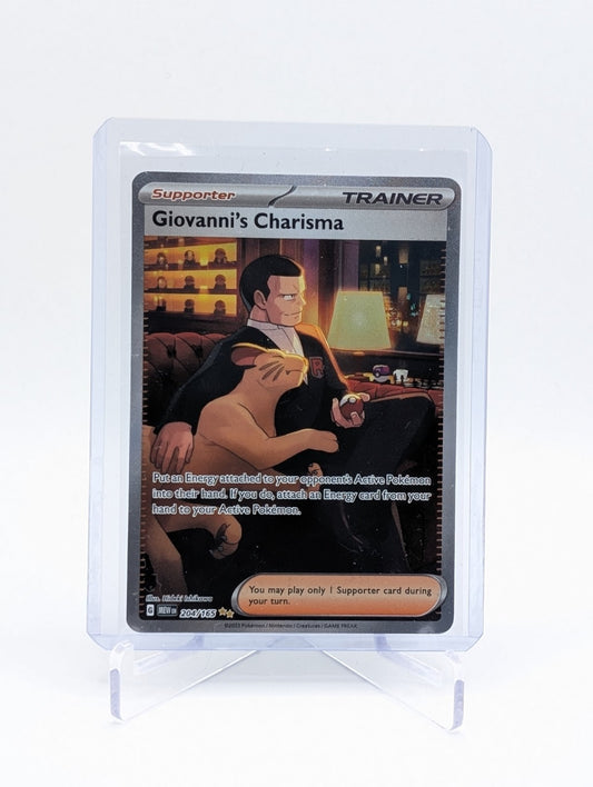Pokemon TCG SV: 151 Giovanni's Charisma 204/165 Special Illustration Rare BC0325