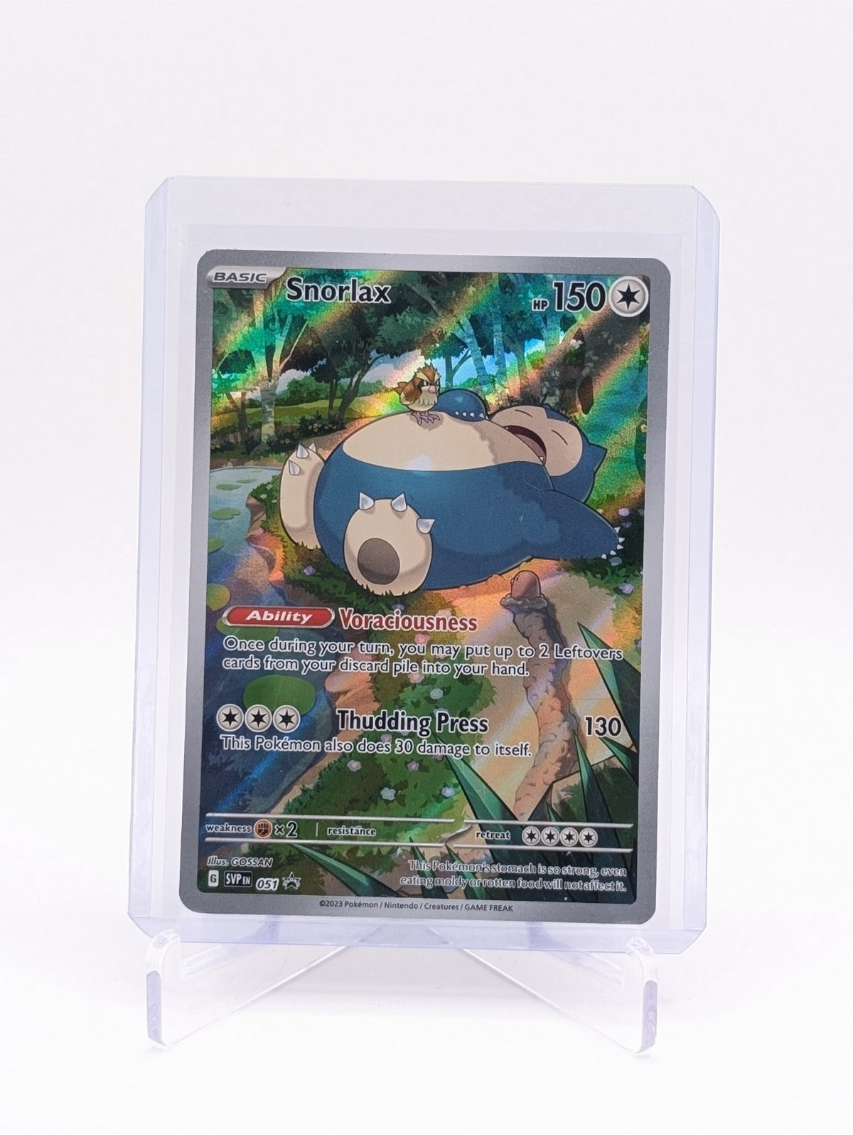 Pokemon TCG  SV: Scarlet &amp; Violet SNORLAX Black star promo card 051 BC0325