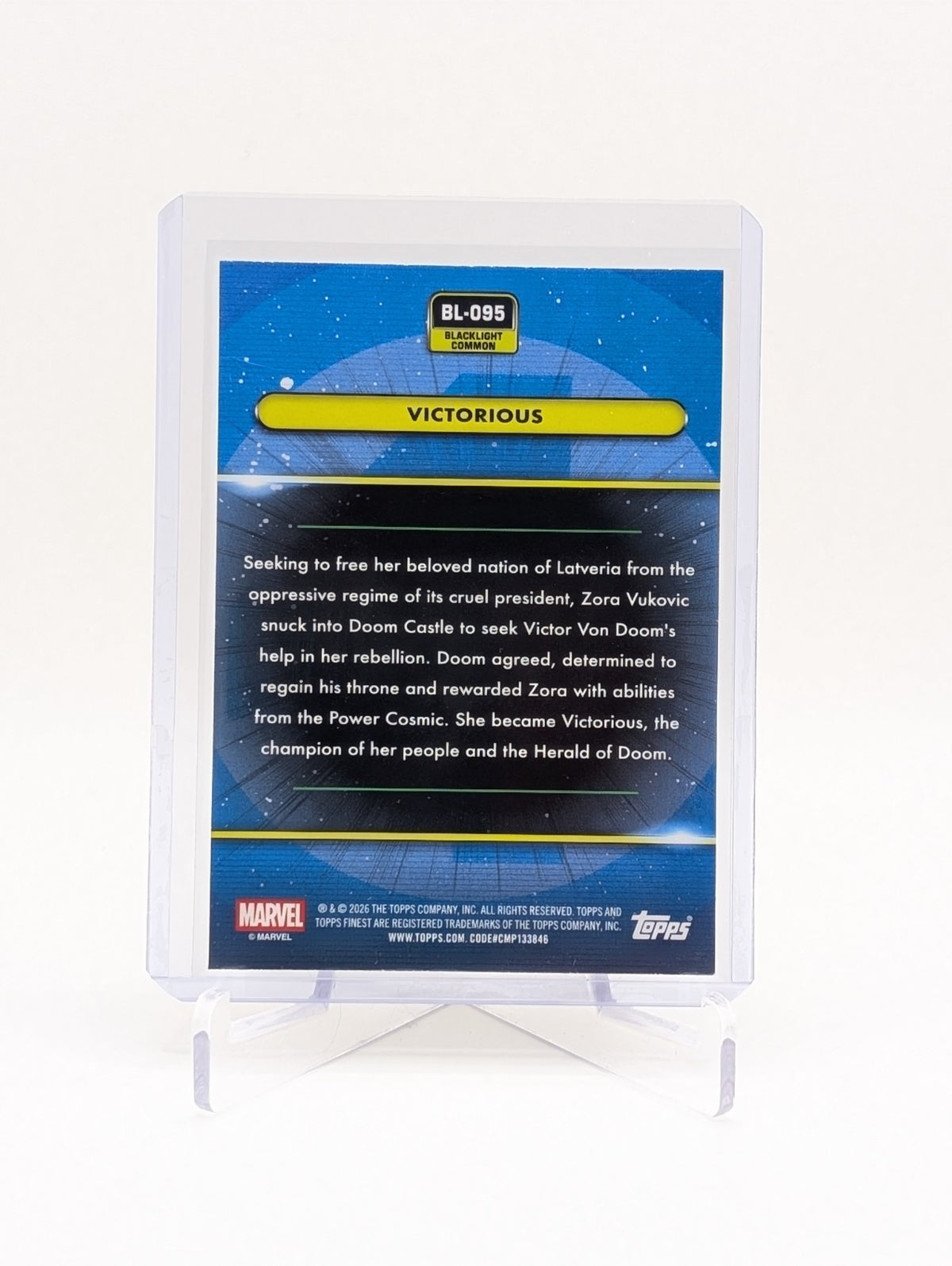 2026 Topps Finest Fantastic Four Victorious #BL-095 Blue Lava  053/150 BC0124