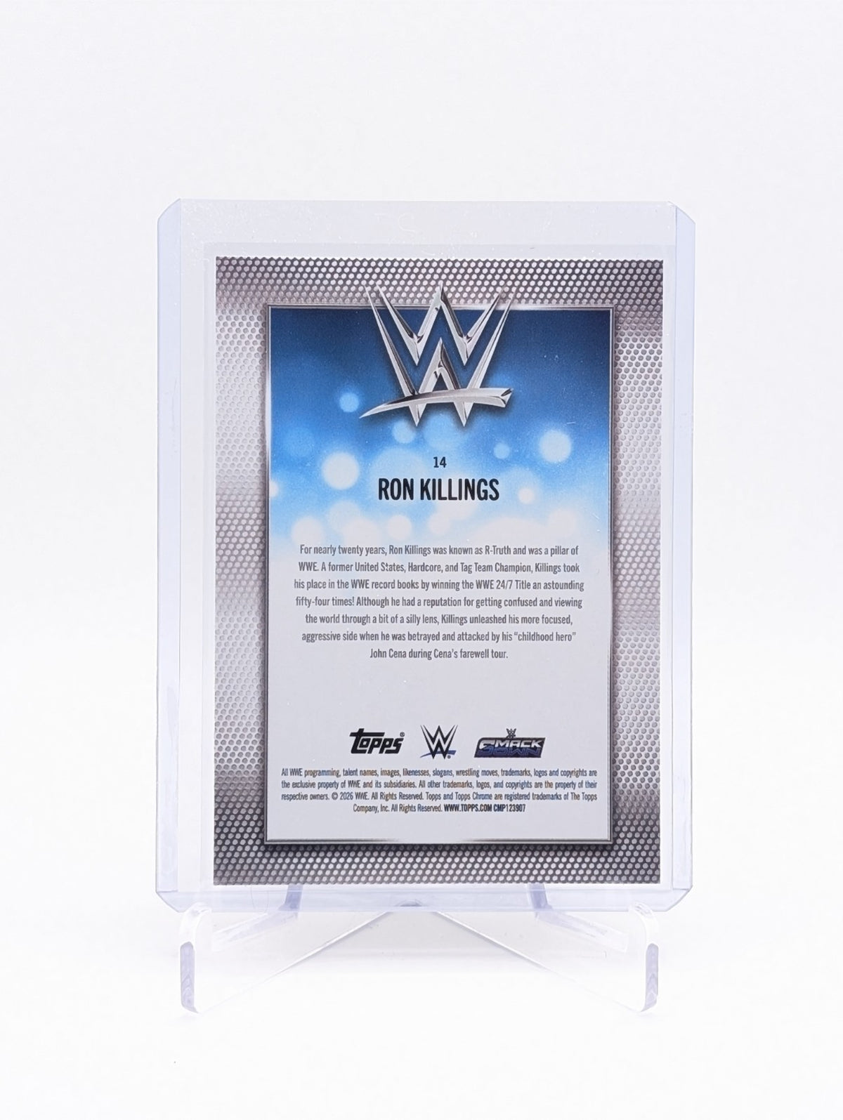 2026 Topps Chrome WWE Ron Killings #14 Negative Refractor BC0124