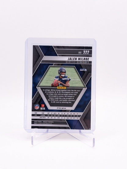 2025 Panini Mosaic Jalen Milroe RC #322 Rookie Silver Mosaic Prizm BC0124