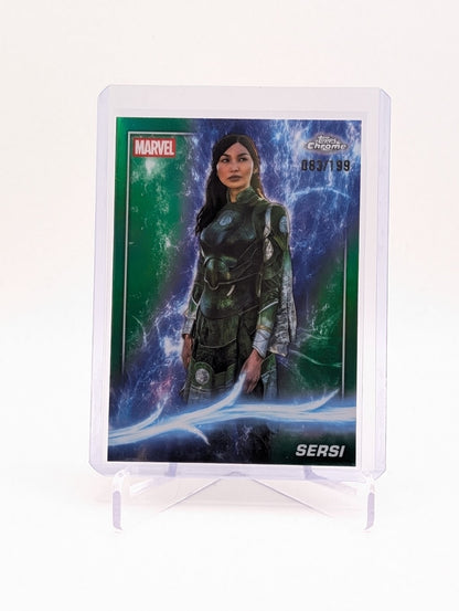 2025 Topps Chrome Marvel Studios Sersi #117 Green Refractor 83/199 BC0124