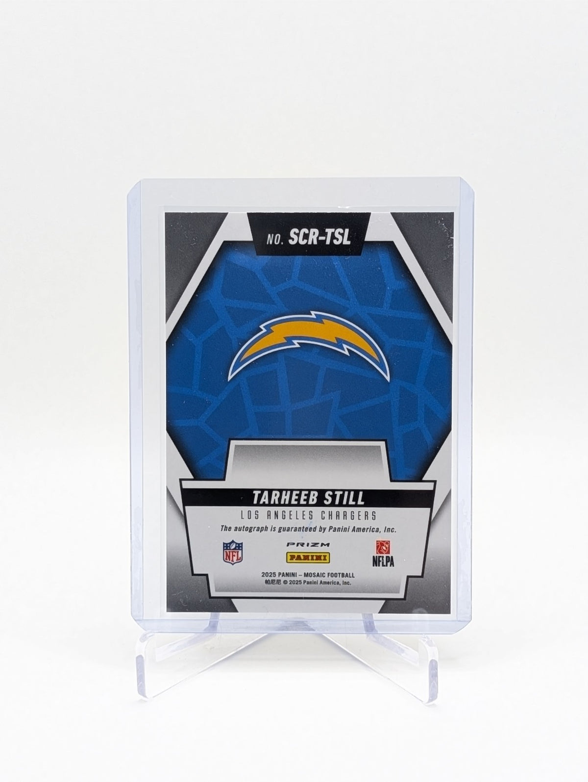 2025 Panini Mosaic Tarheeb Still Scripts Autograph Card #SCR-TSL BC0124