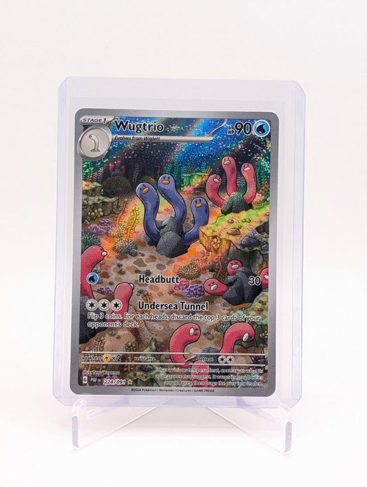 Pokemon TCG SV: Paldean Fates WUGTRIO 224/091 Illustration Rare BC0325