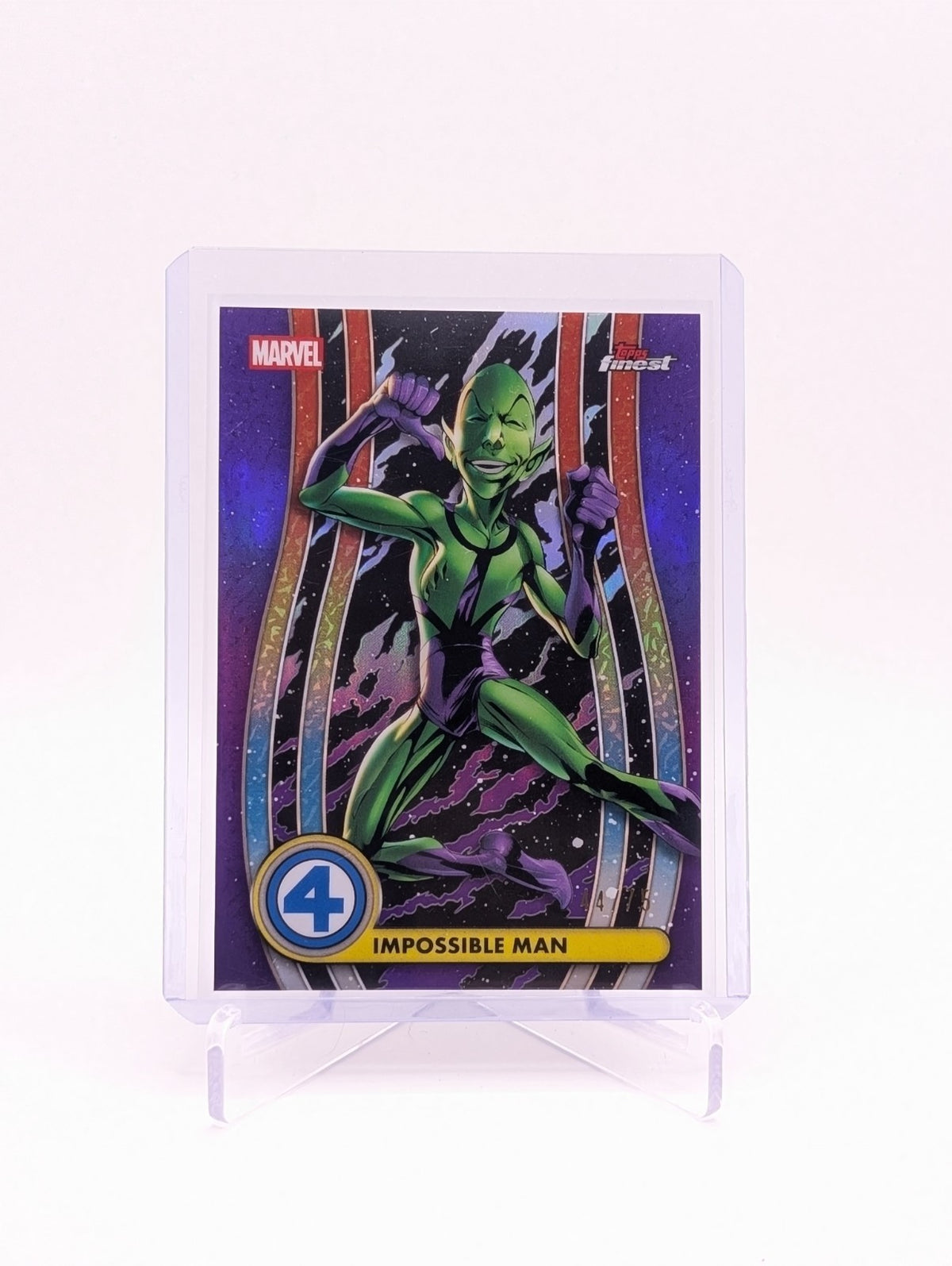 2026 Marvel Topps Finest Fantastic Four IMPOSSIBLE MAN #024 Purple 44/75 BC0124