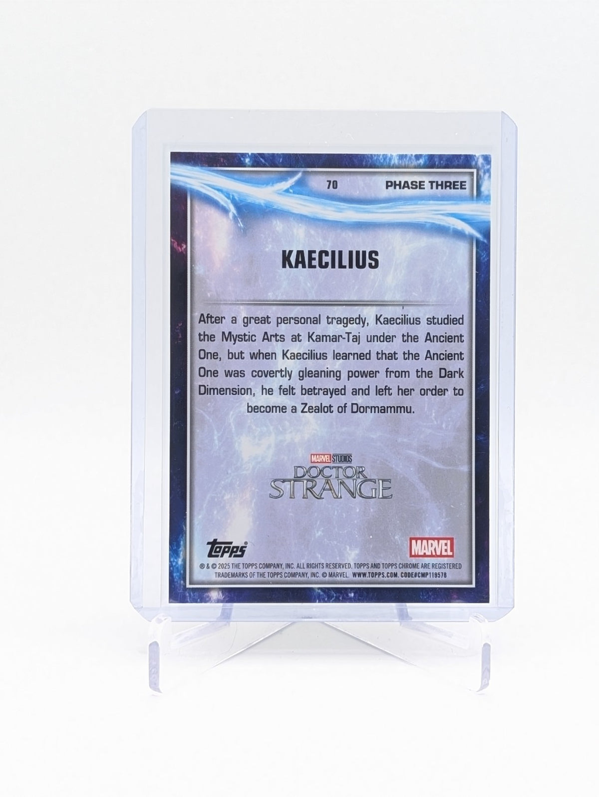 2025 Topps Chrome Marvel Studios Kaecilius #70 Green Refractor 33/199 BC0124