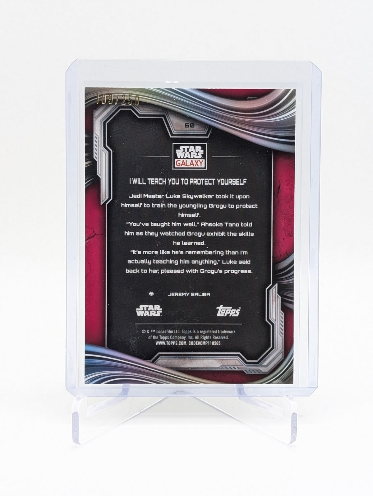 2025 Topps Star Wars Galaxy #60 I will teach you... 109/250 Magenta Lava BC0226
