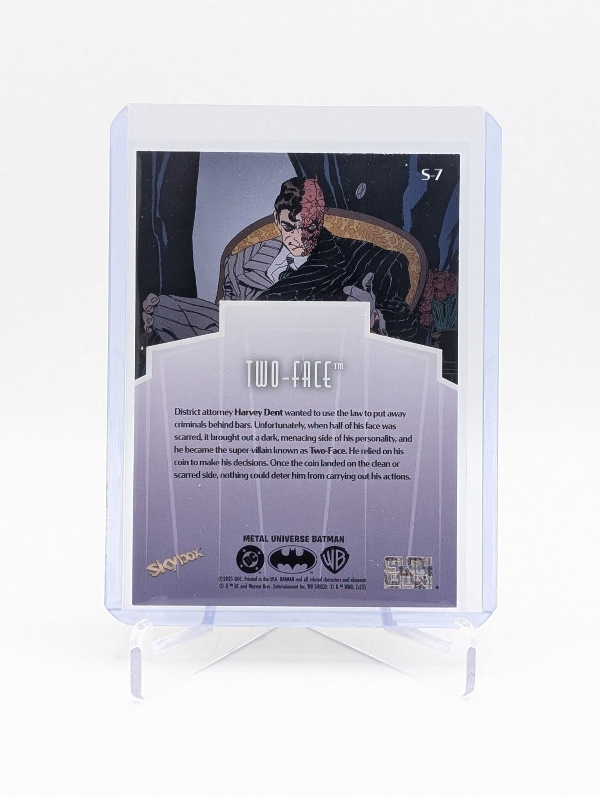 2025 Skybox Metal Universe Batman #S-7 TWO-FACE Premium Refractor BC0124