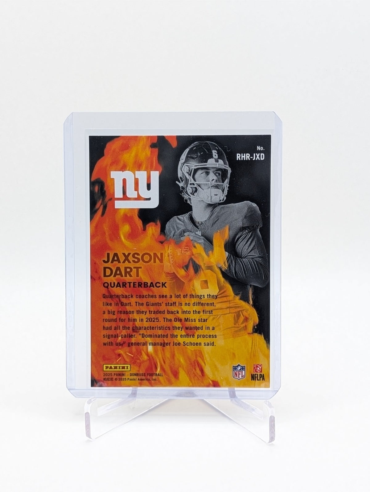 2025 Panini Donruss Jaxson Dart RC Red Hot Rookies #RHR-JXD BC0124