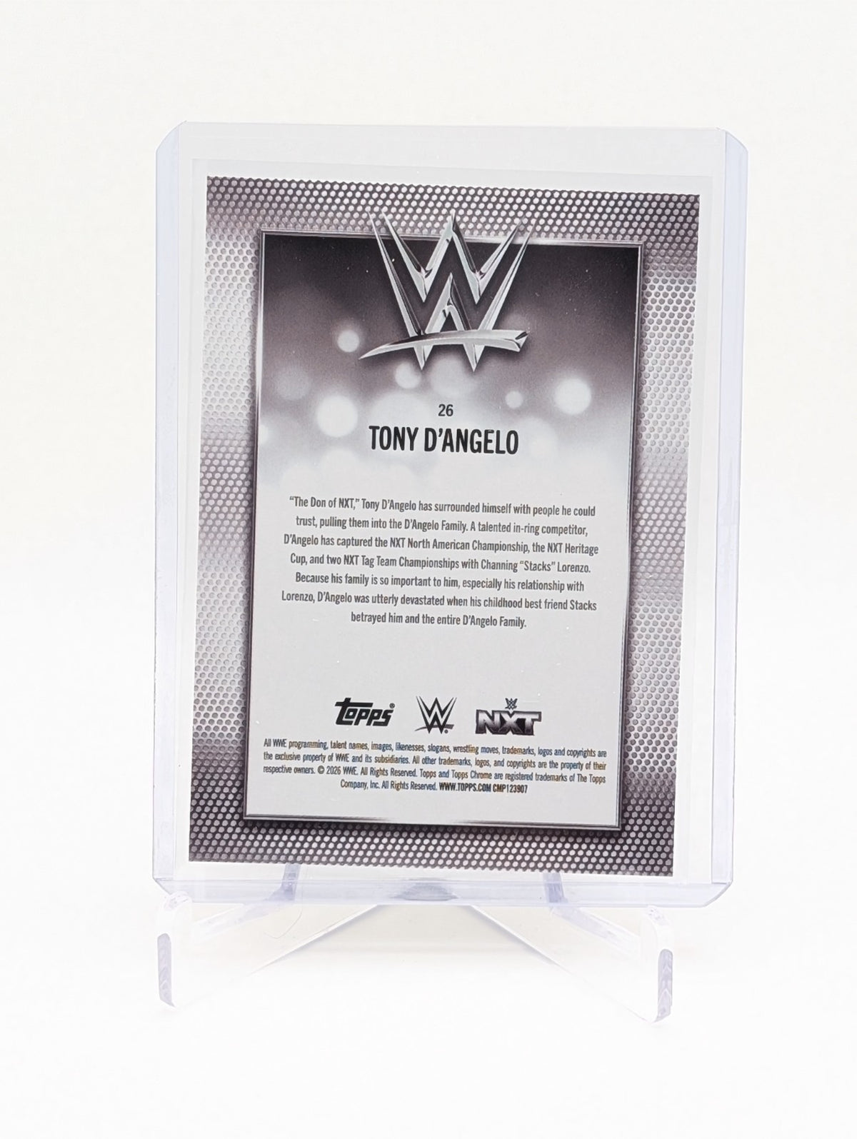 2026 Topps Chrome WWE Tony D'Angelo Negative Refractor #26 BC0124