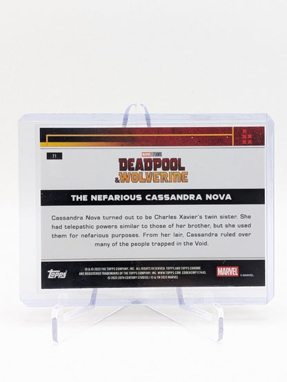 2025 Topps Chrome Deadpool #71 The Nefarious Cassandra.. Purple Wave /250 BC0124