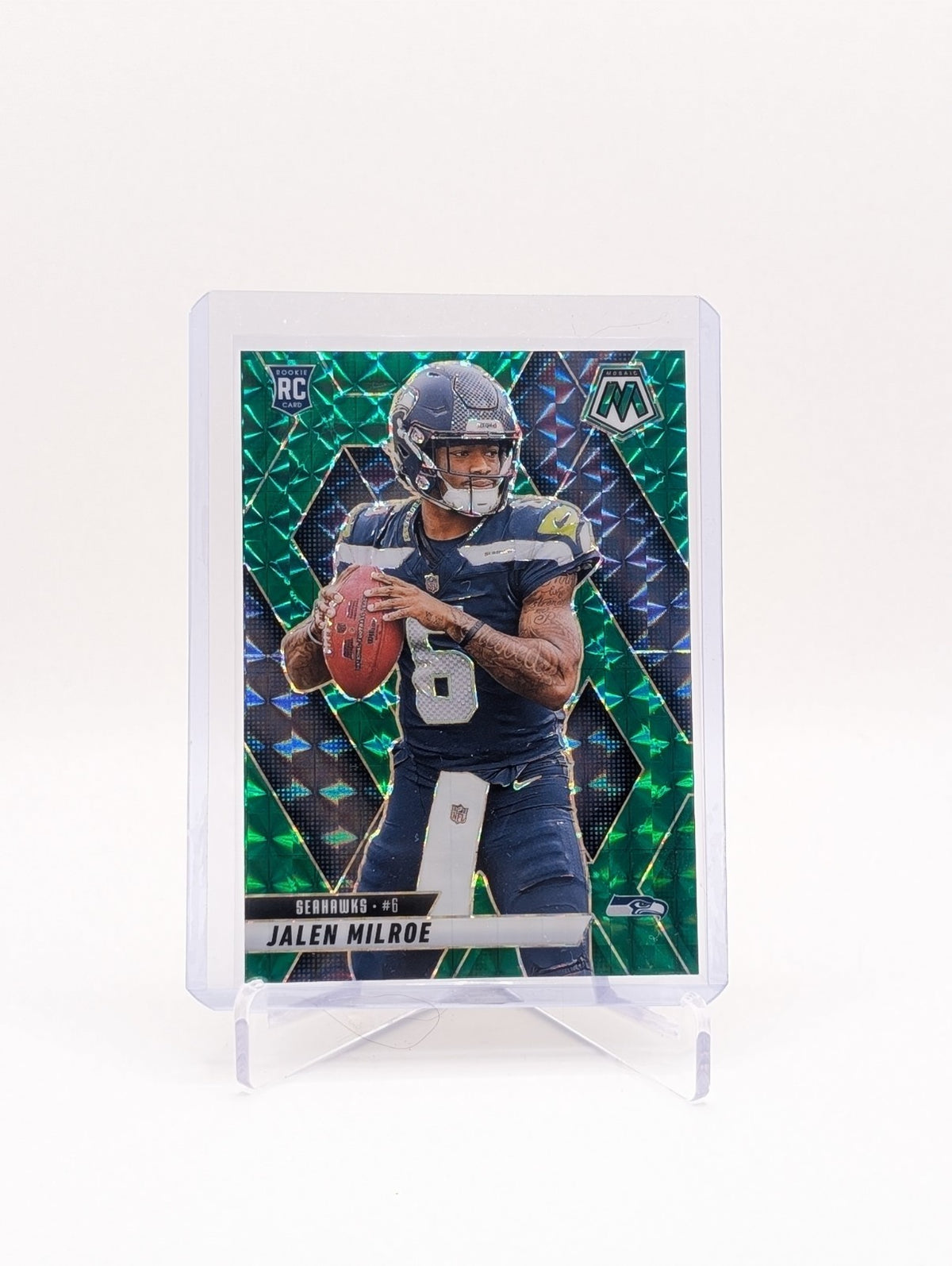 2025 Panini Mosaic Jalen Milroe RC #322 Rookie Green Mosaic Prizm BC0124