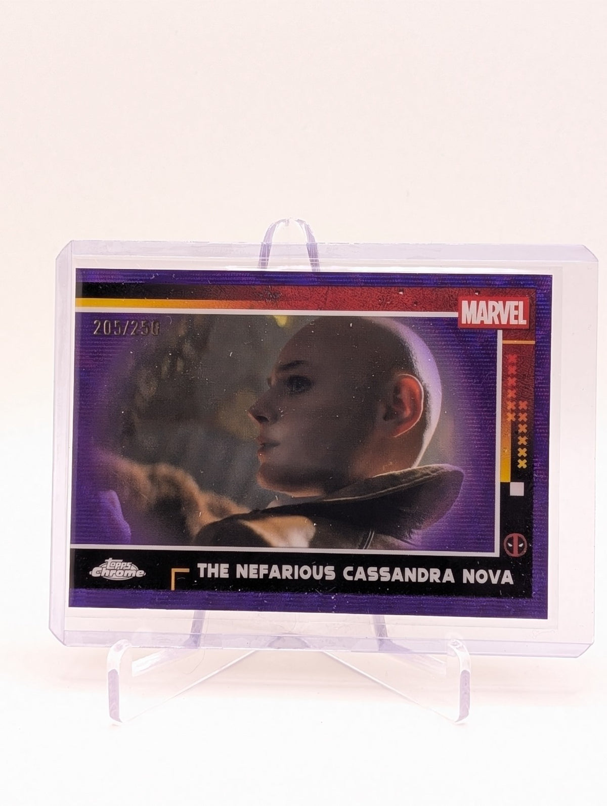 2025 Topps Chrome Deadpool #71 The Nefarious Cassandra.. Purple Wave /250 BC0124