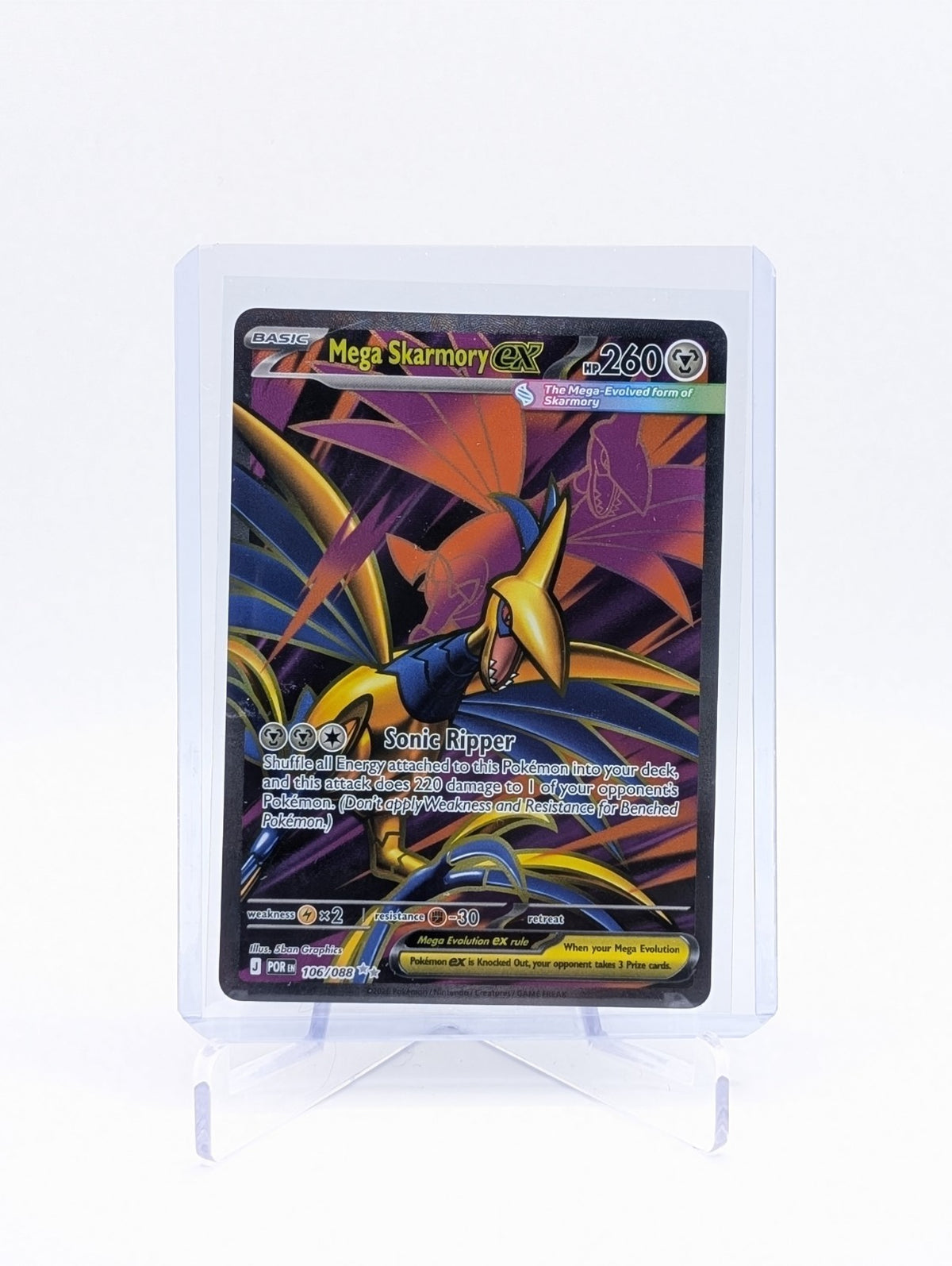 Pokemon TCG Mega Skarmory EX 106/088 Full Art Ultra Rare Perfect Order BC0124
