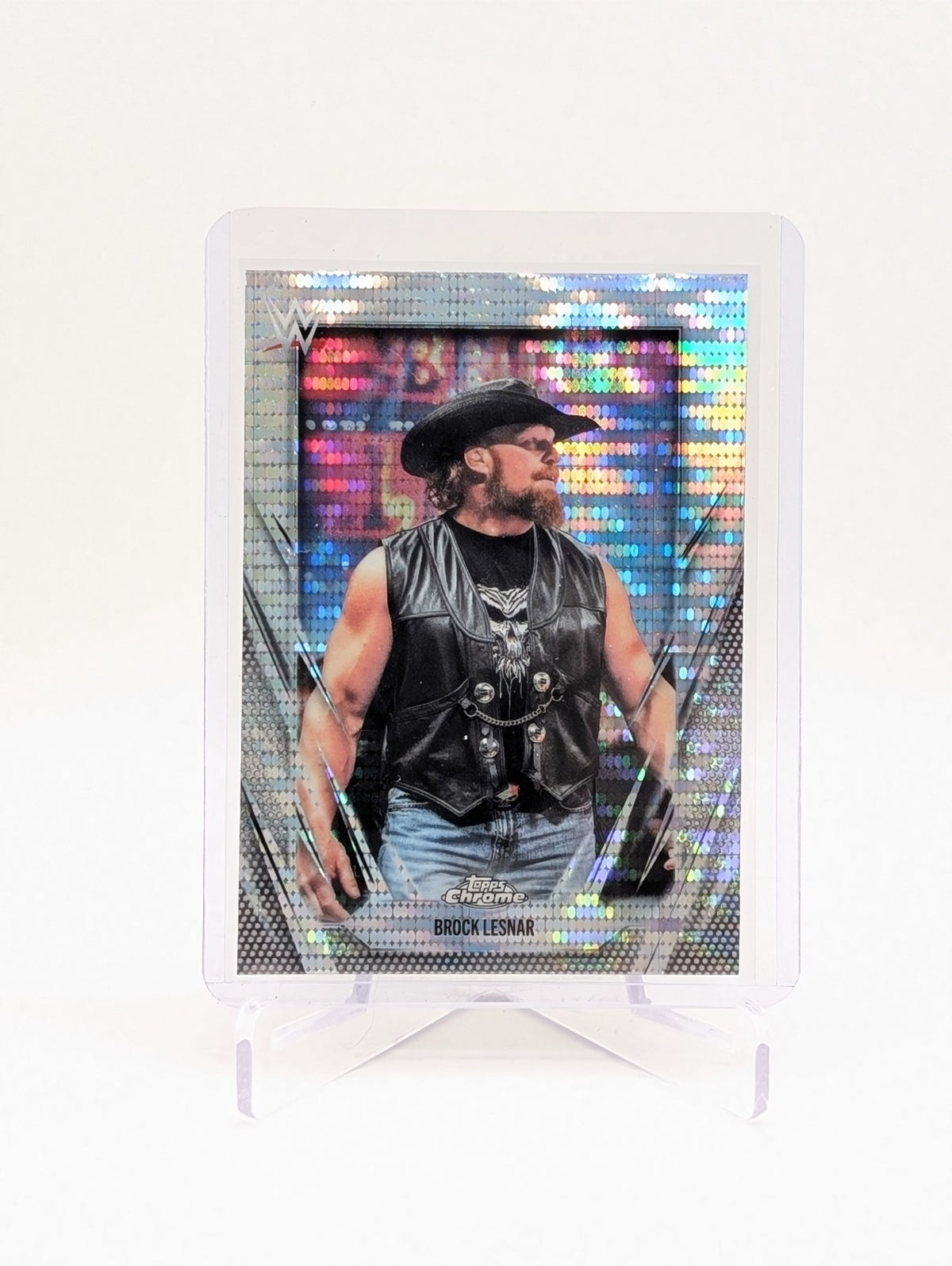 2026 Topps Chrome WWE Brock Lesnar Pulsar Refractor #168 BC0124