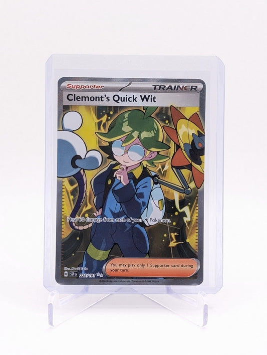 Pokemon TCG SV08: Surging Sparks Clemont's Quick Wit 229/191 Ultra Rare BC0325