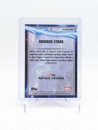 2025 Topps Chrome Marvel Studios Howard Stark #21 Green Refractor 12/199 BC0124