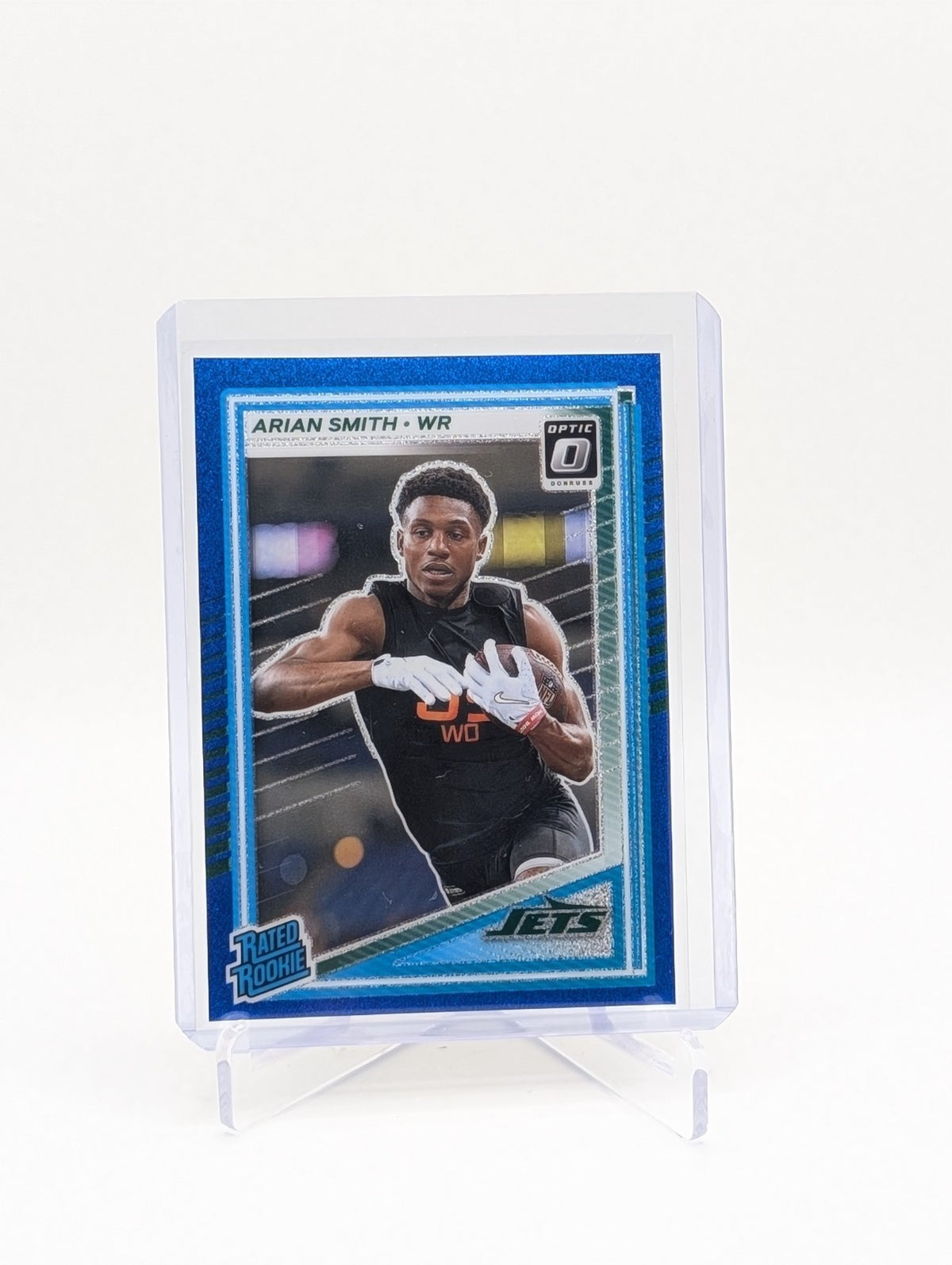 2025 Panini Donruss Optic Arian Smith Rated Rookie Blue Glitter #285 BC0124