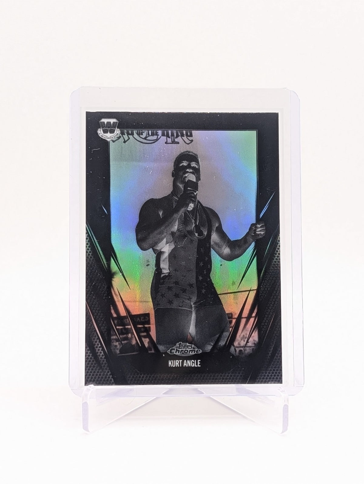 2026 Topps Chrome WWE Kurt Angle Negative Refractor #123 BC0124