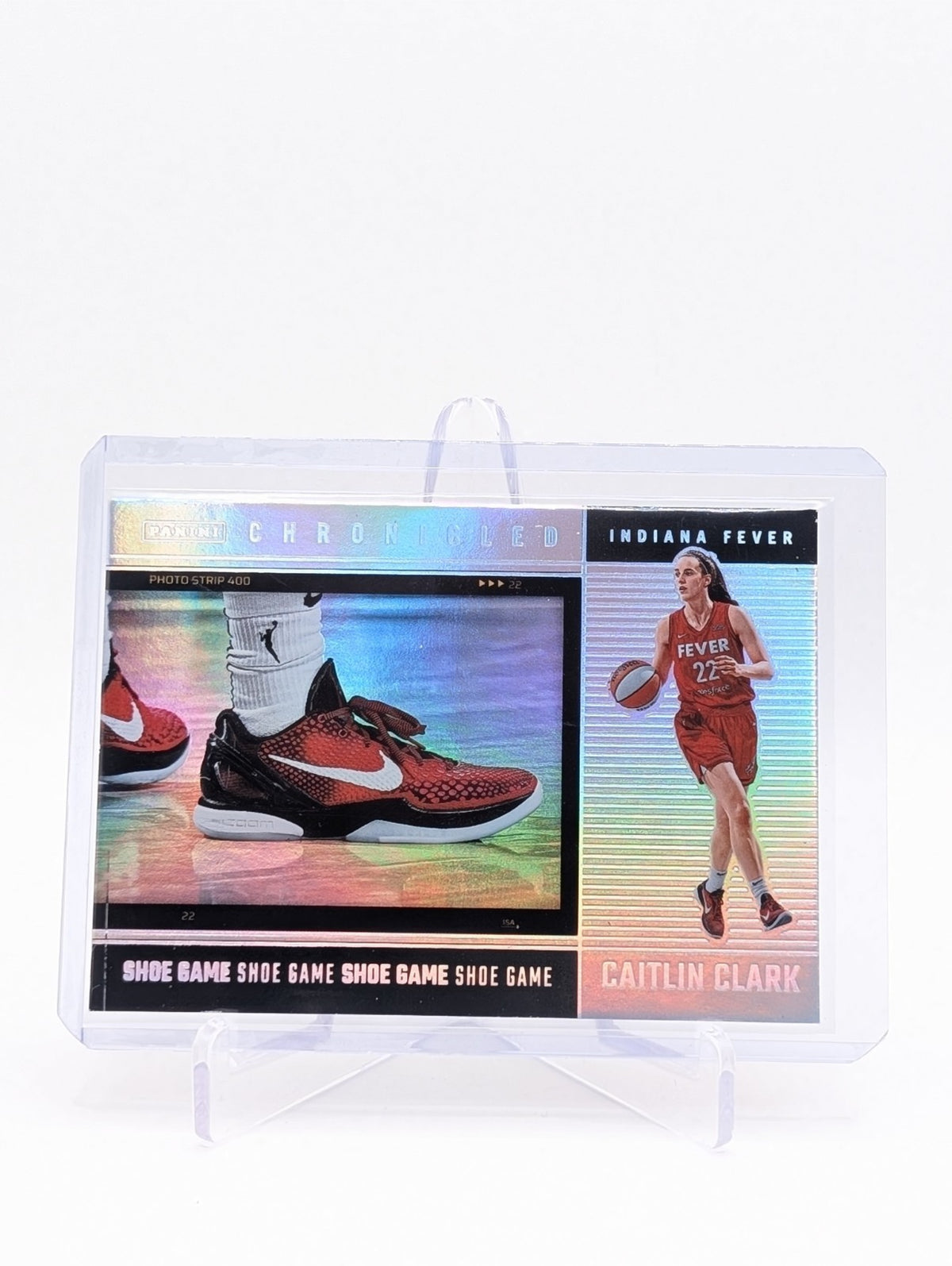 2025 Panini Caitlin Clark Chronicled WNBA #73 Shoe Game Silver Refractor BC0124