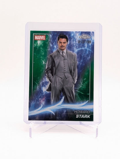 2025 Topps Chrome Marvel Studios Howard Stark #21 Green Refractor 12/199 BC0124